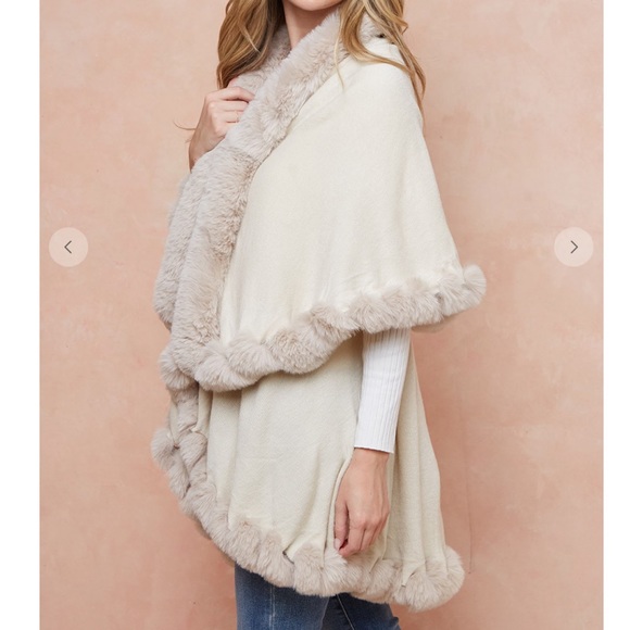 21 Absolutely Fabulous Faux Fur Trim Cardigan Jacket - Picture 3 of 5